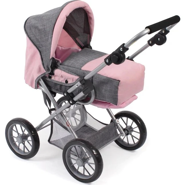 Bayer Chic 2000 Leni Kombi-Puppenwagen Melange grau-rosa