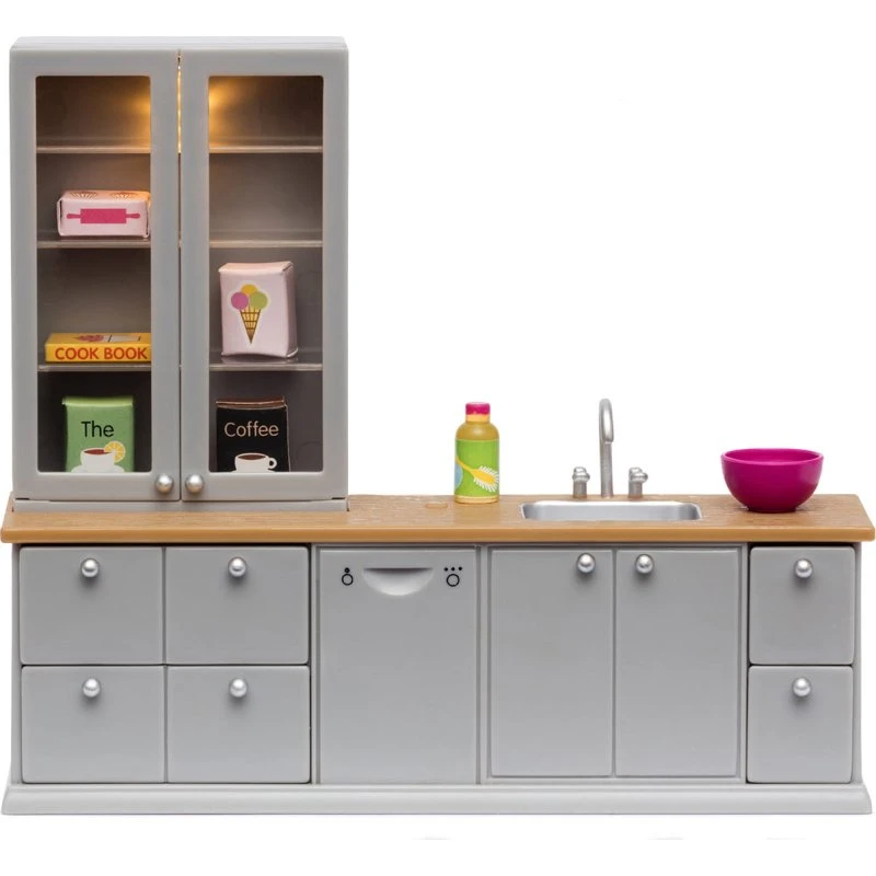 Lundby Kitchen (18030) – Spüle & Spülmaschine mit LED-Beleuchtung