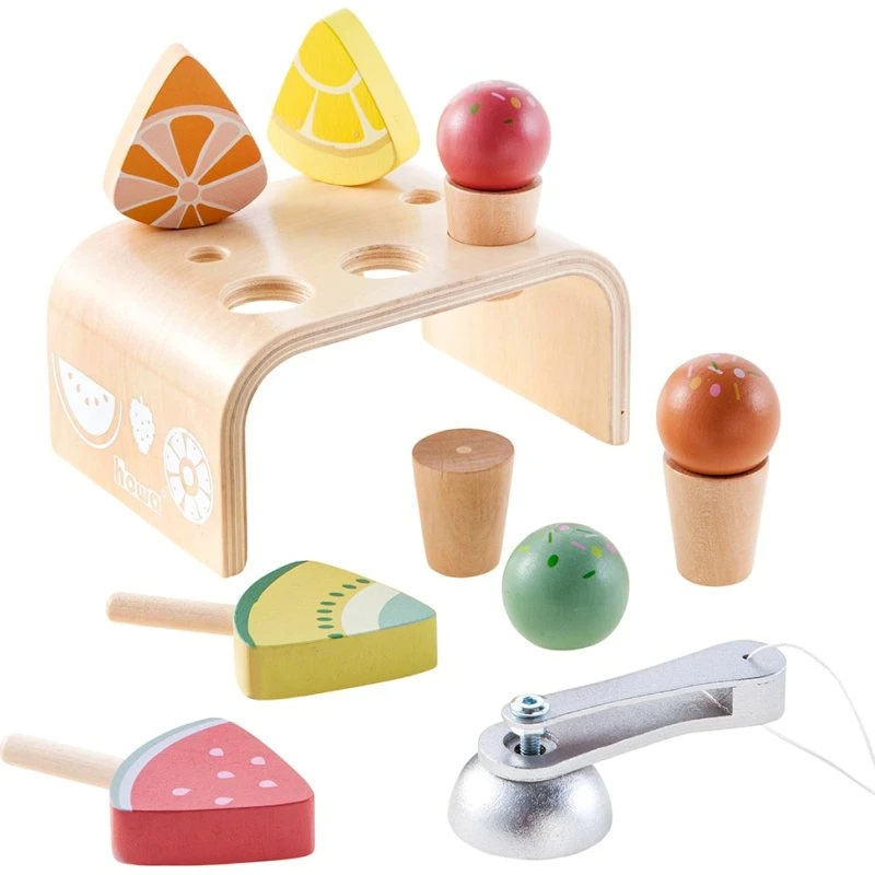 howa Eisdiele Eisstand aus Holz 12 tlg. ab 3 Jahre