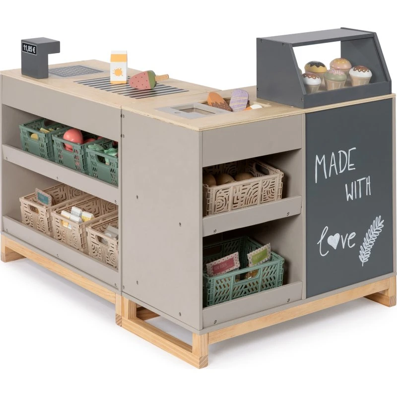 MUSTERKIND Kaufladen BOLLEA warmgrau/weiß