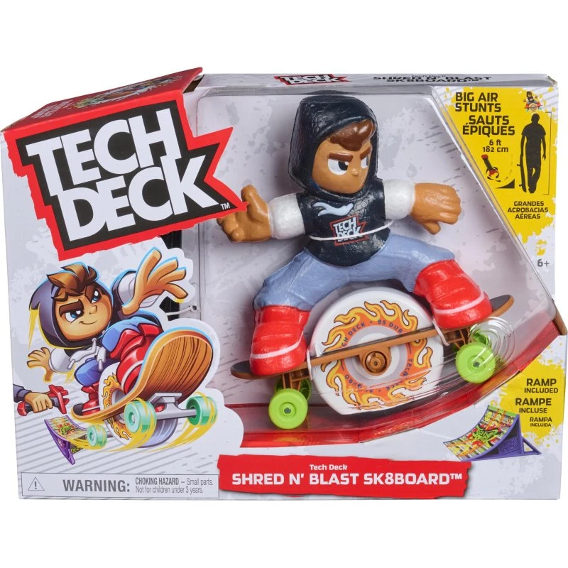 Tech Deck Shred N' Blast Motorized Fingerboard mit Rampen