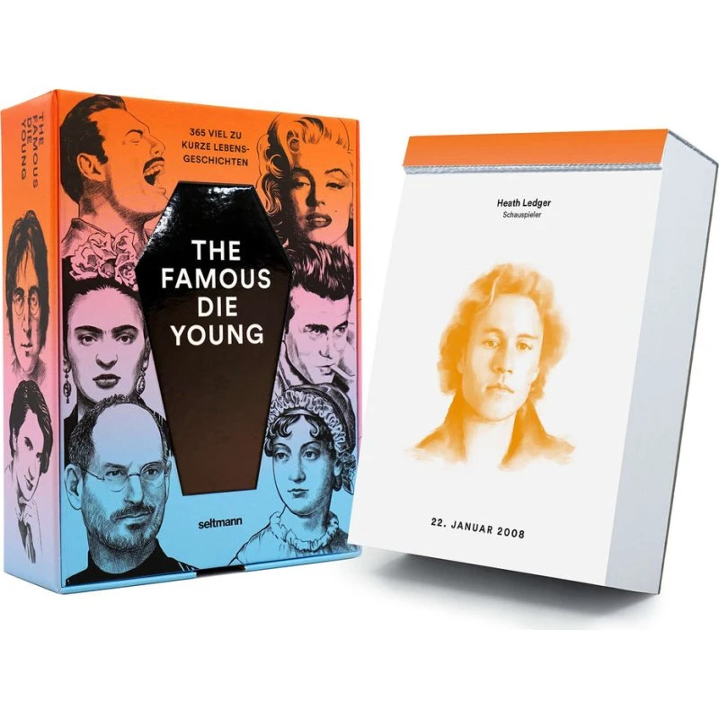 seltmann+söhne The Famous Die Young – Immerwährender Tageskalender 366 Seiten
