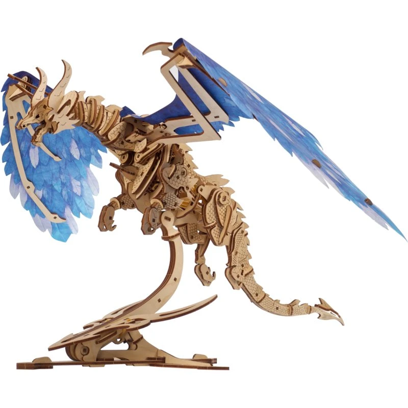 Ugears Sturmdrache 320 Teile, mechanisches Holzpuzzle mit Gummimotor