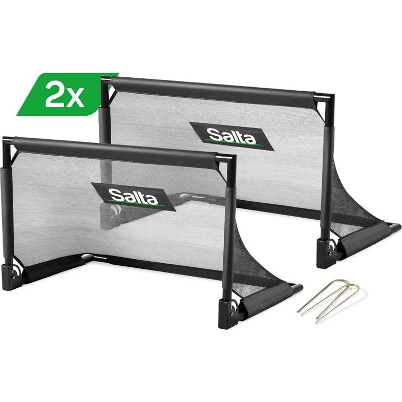 Salta Challenge Fußballtor 2er-Set, 100 x 60 x 60 cm, schwarz, faltbar