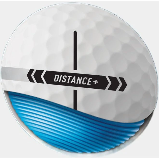 TaylorMade Distance+ 2025 Golfbälle 12er Pack gelb