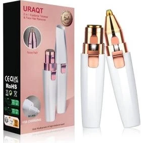 URAQT 2-in-1 Elektrischer Gesichtshaarentferner für Frauen