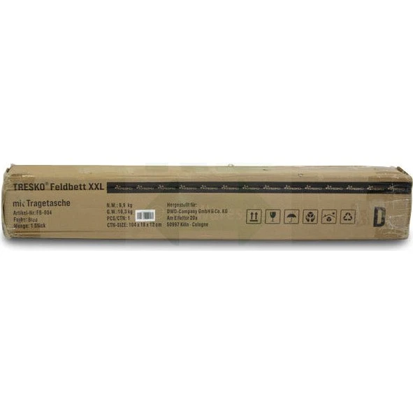 Tresko Feldbett XXL blau