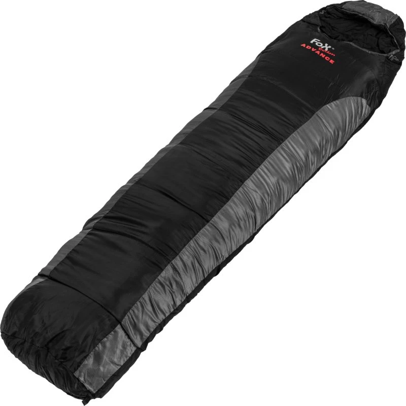 Fox Outdoor Mumienschlafsack Advance schwarz/grau