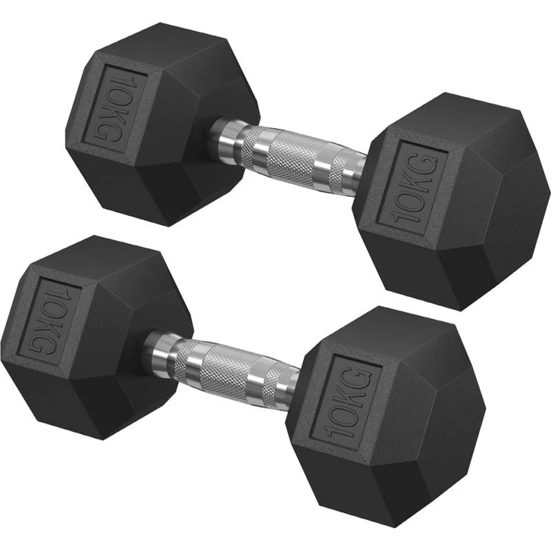 SONGMICS Hantelset 2er Set 10 kg tintenschwarz