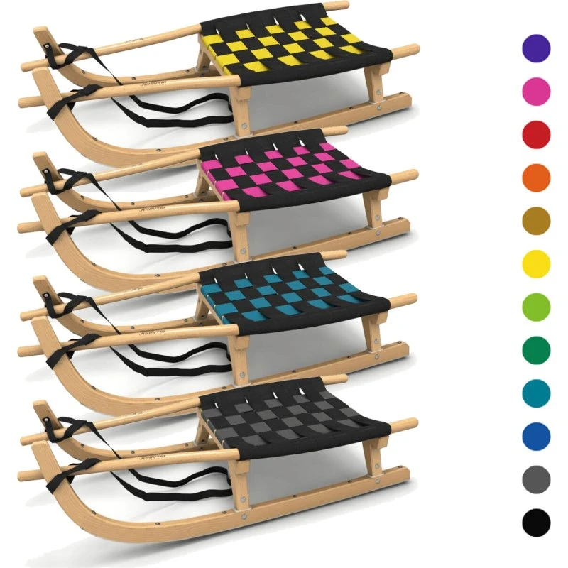 Kathrein Tourenrodel Zweisitzer 125 cm Violett/Pink