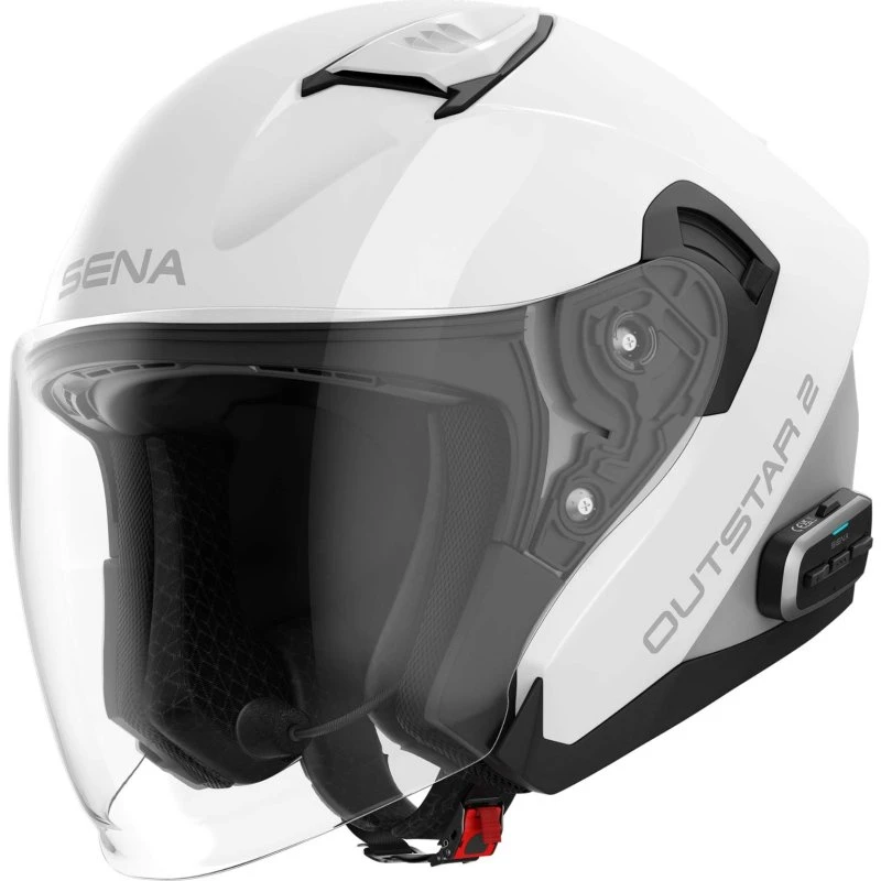 Sena Outstar 2 Weiß Jethelm mit Intercom