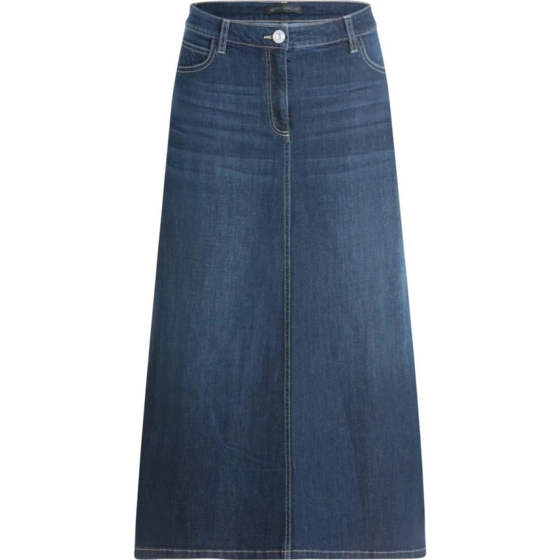 Betty Barclay Midi-Jeansrock Washed-Optik