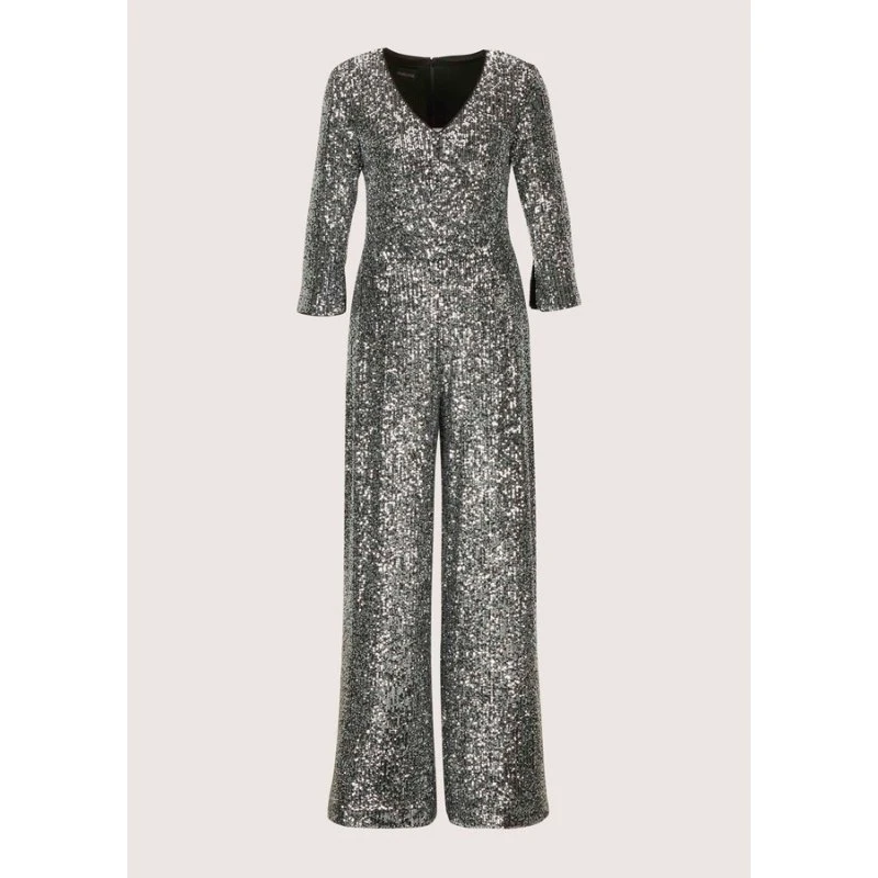 MADELEINE Pailletten-Jumpsuit mit V-Ausschnitt