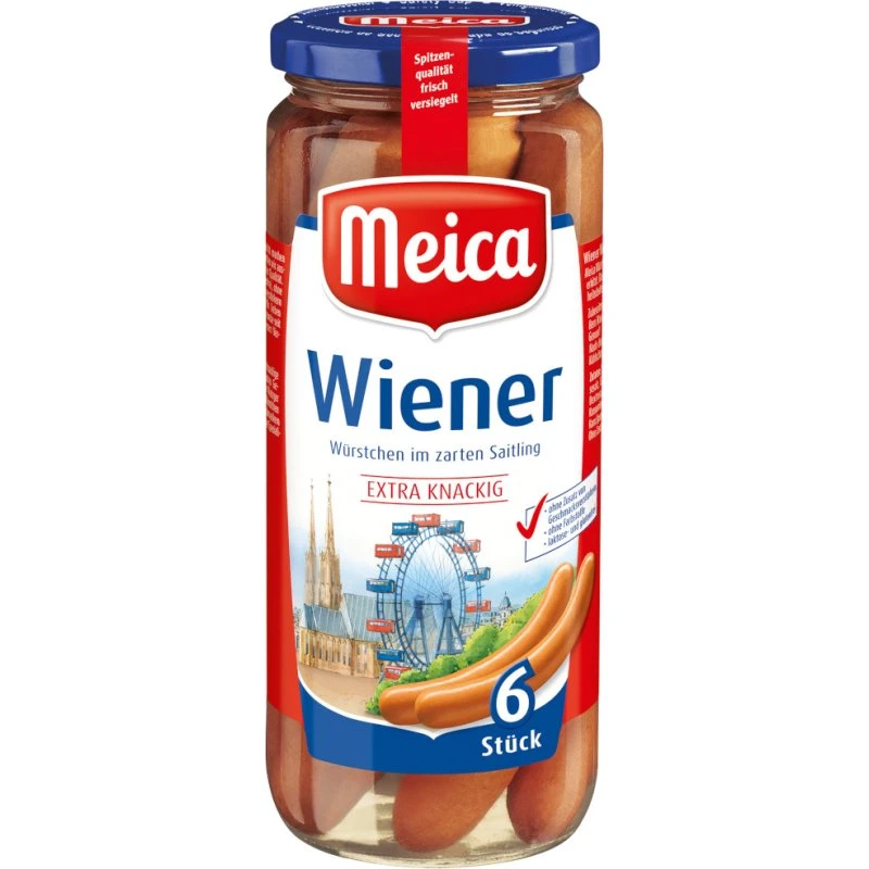Meica 6 Wiener Würstchen zarte Konsistenz 250g
