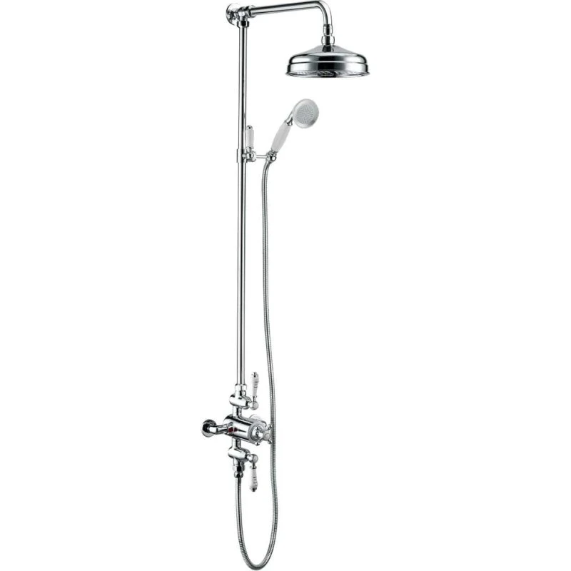 HELEN Thermostatische Retro Duscharmatur, Messing, Keramik