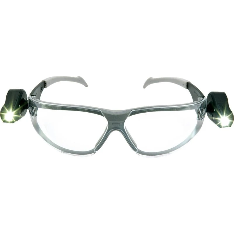 3M LED Light Vision Schutzbrille, klar, mit regulierbarem LED
