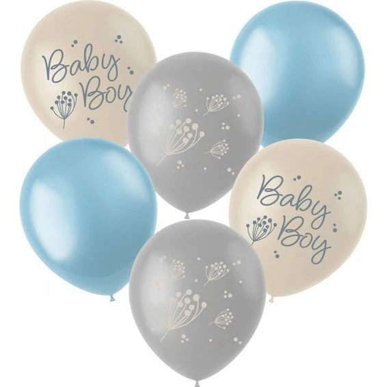 Folat Luftballons Baby Boy 6 Stück 33cm