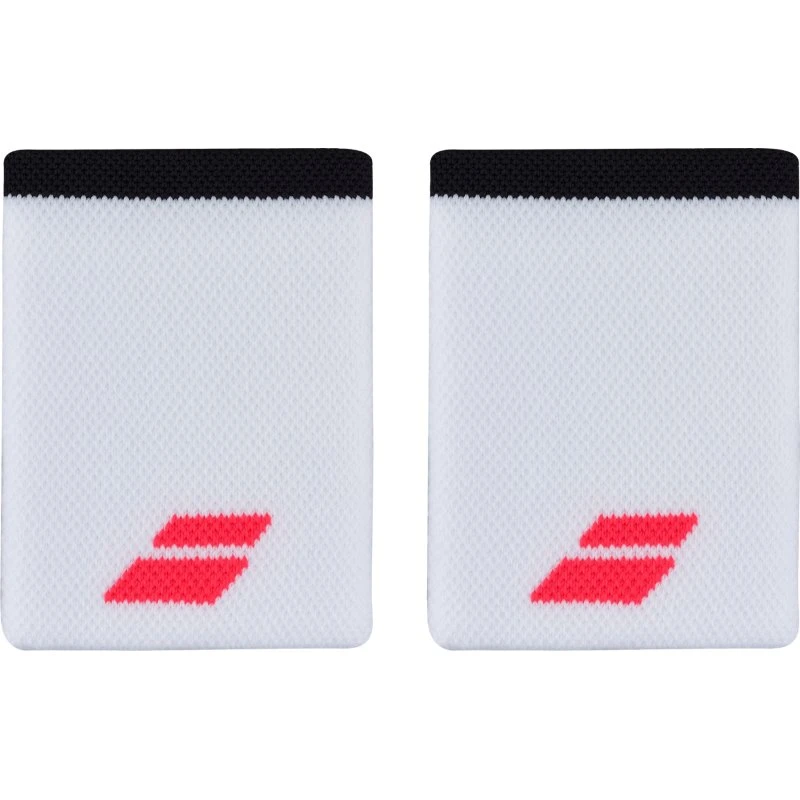 Babolat Logo Jumbo Schweißband Weiß/Rot (2er Pack)
