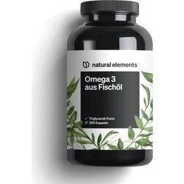 Natural Elements Omega 3 2000mg Triglycerid-Form 365 Kapseln