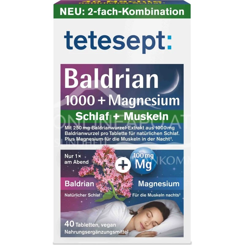 tetesept Baldrian 1000 + Magnesium 40 Tabletten