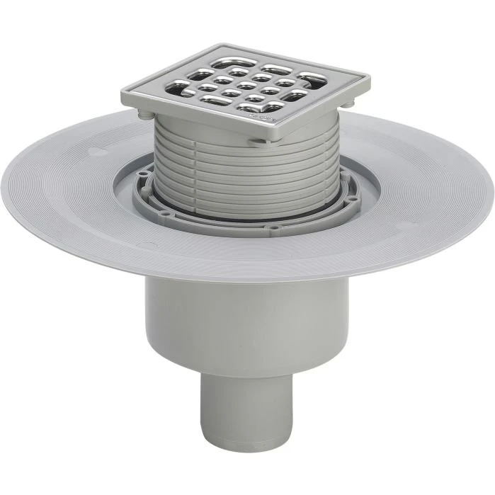 Viega Advantix Badablauf 556914 DN50 grau mit Edelstahlrost