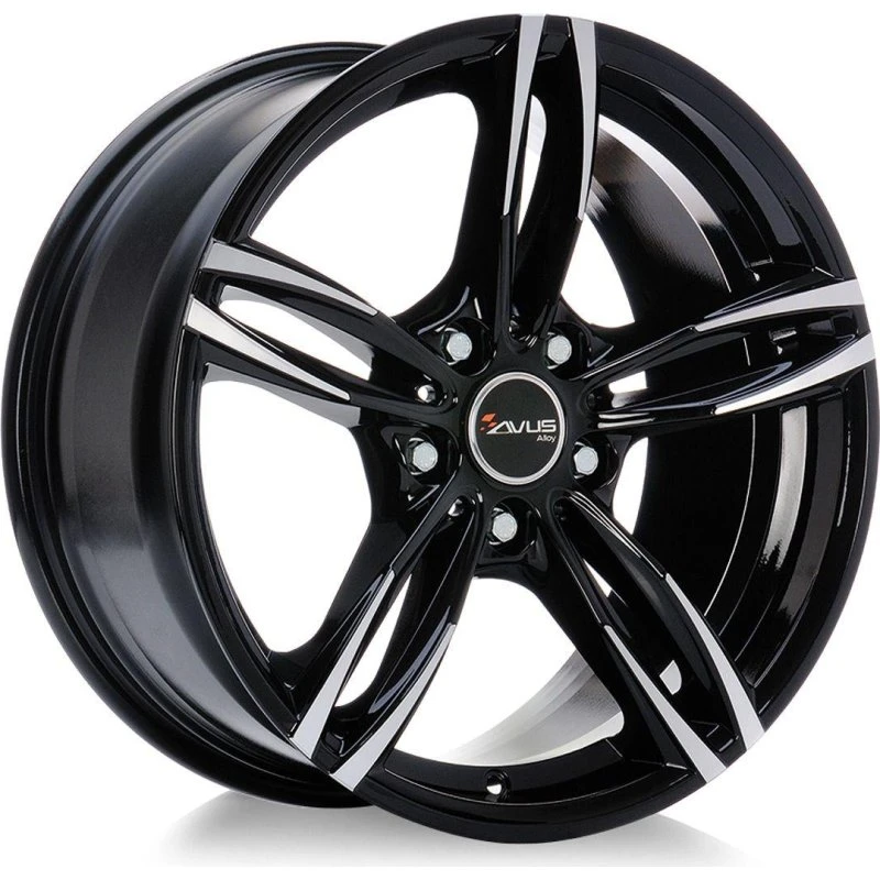 AVUS RACING AC-MB3 Felge 7,5Jx17 5x120 ET32 Schwarz Poliert