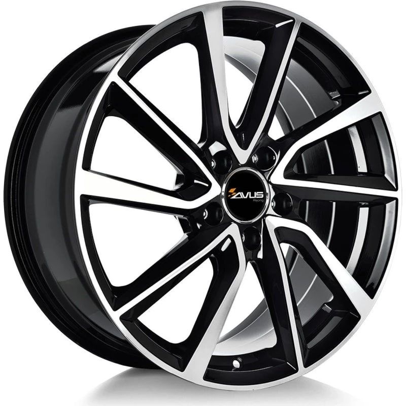 AVUS RACING AC-518 Felge 17 Zoll Black Polished 7.0Jx17 4x108 ET15