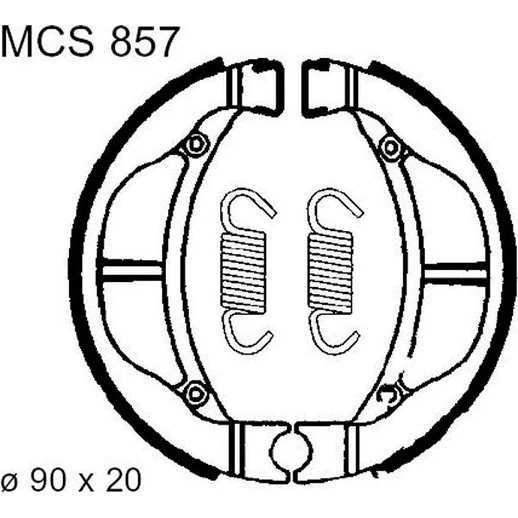 TRW Bremsbacken MCS857 mit Federn