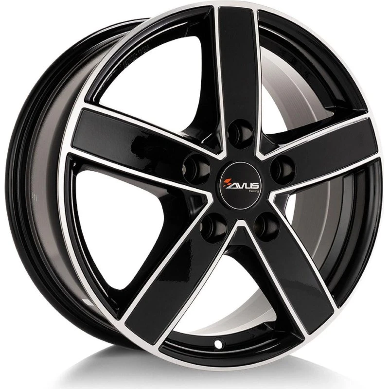 AVUS RACING AC-V51 Felge 8.0Jx18 5x112 ET52 Schwarz Poliert