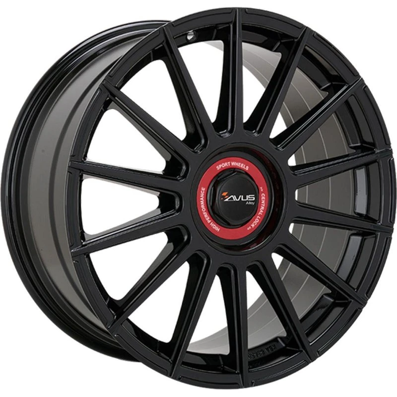 AVUS RACING AC-M09 Felge 8.0Jx18 5x112/120 ET30 Schwarz/Rot
