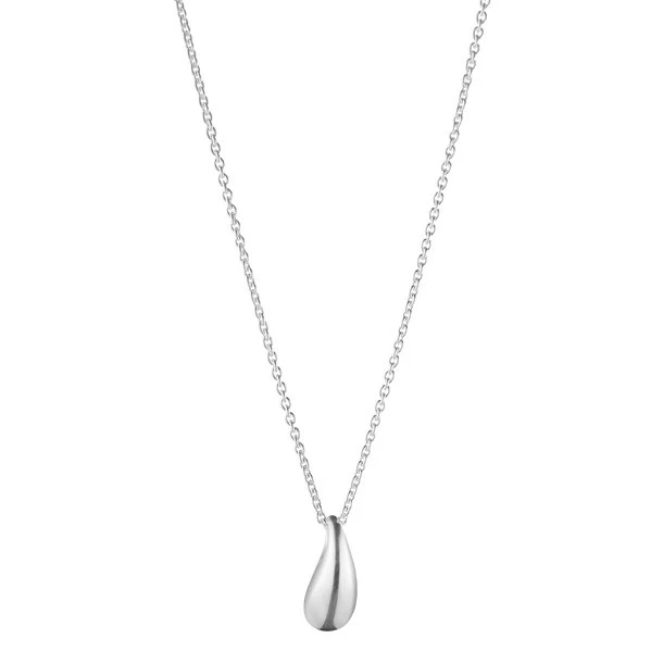 Georg Jensen REFLECT Halskette, mittlerer Tropfenanhänger, Sterlingsilber, 55 cm
