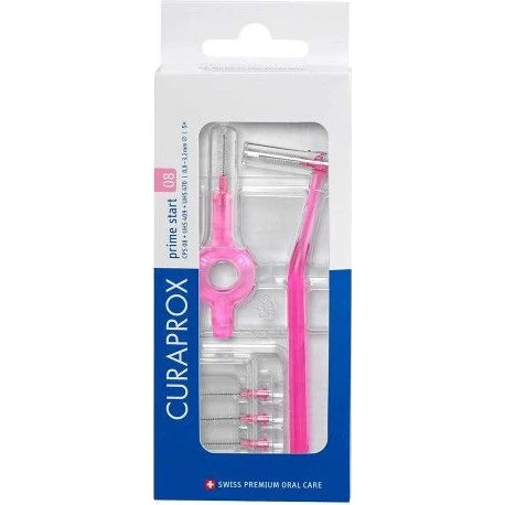Curaprox Interdental Set CPS 08 mm pink (5 Bürstchen + 2 Halter)