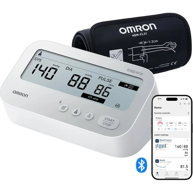 Omron X4 Connect AFib Blutdruckmessgerät, 2 Nutzer