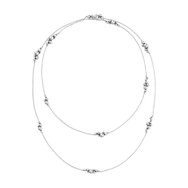 Georg Jensen Moonlight Grapes Sautoir-Halskette Silber 90 cm