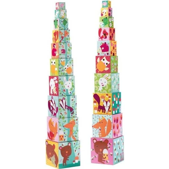 Djeco Stapelturm Tiere des Waldes 1+
