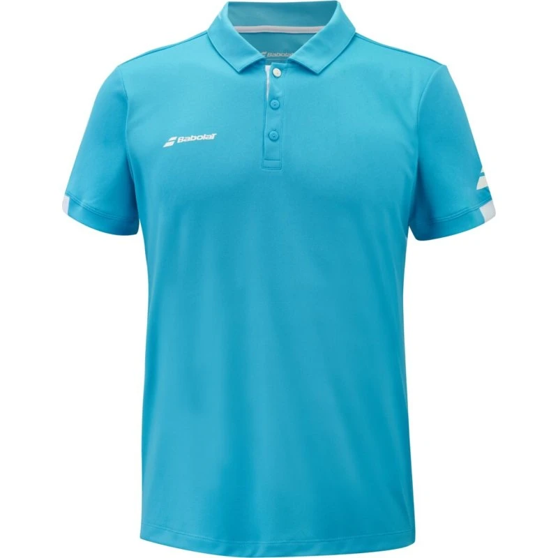 Babolat Play Polo Cyan Blue - Herren Poloshirt aus recyceltem Polyester