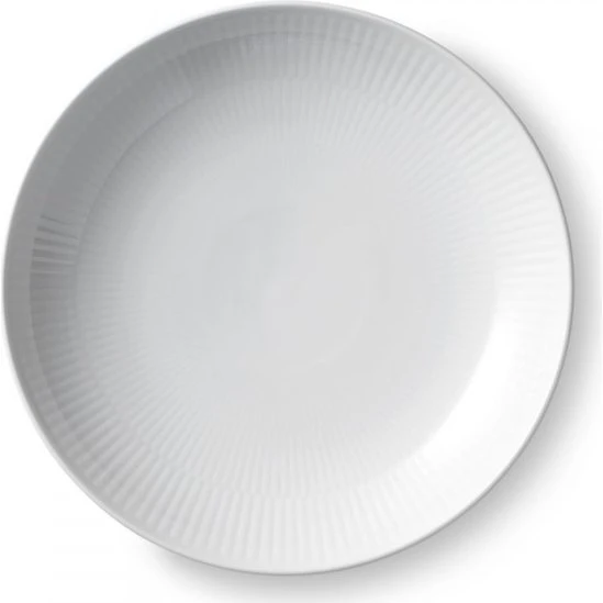 Royal Copenhagen Weiß Gerippt Teller 25 cm