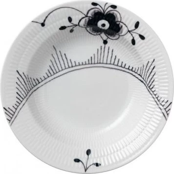 Royal Copenhagen Mega Schwarz Gerippt Suppenteller 21 cm