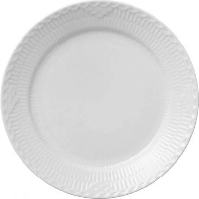 Royal Copenhagen Weiße Halbspitze Speiseteller 25 cm