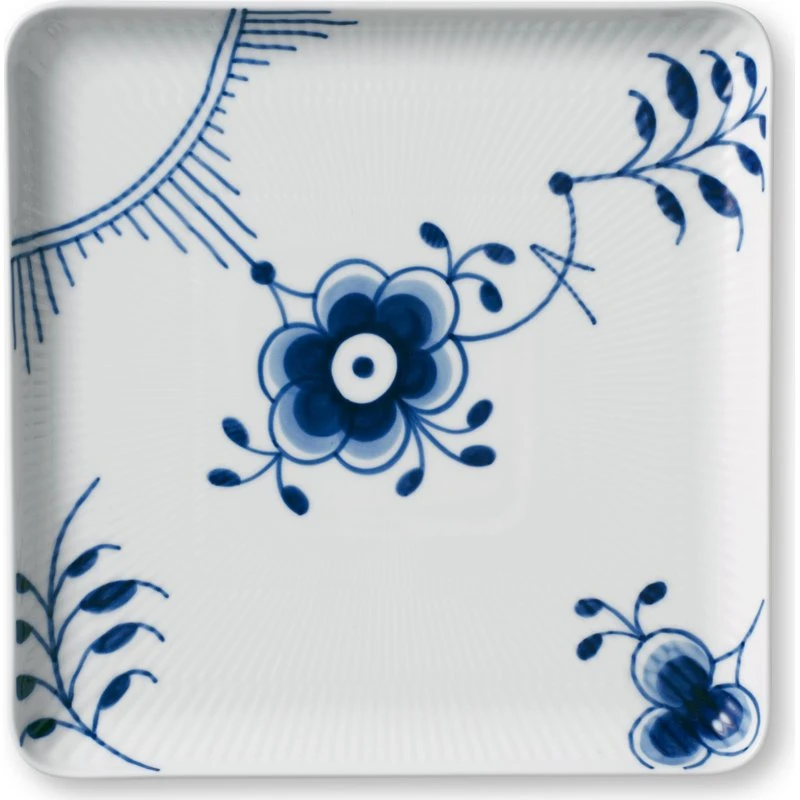 Royal Copenhagen Blue Fluted Mega Teller quadratisch 20x20 cm