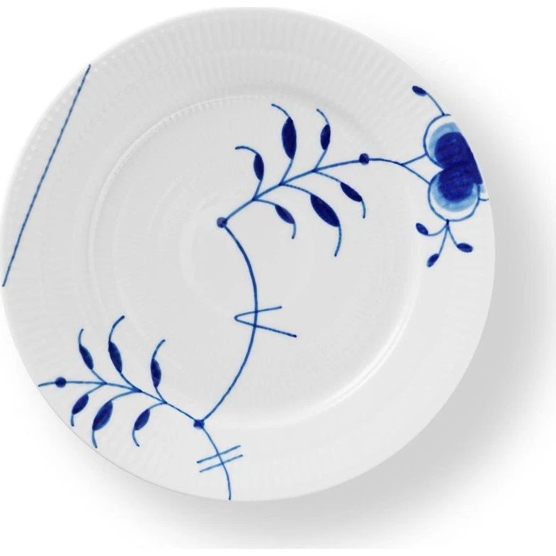 Royal Copenhagen Blue Fluted Mega Teller 22 cm, Dekor 9