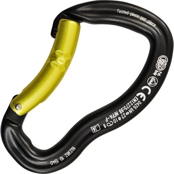 KONG Ergo Bent Gate Karabiner schwarz