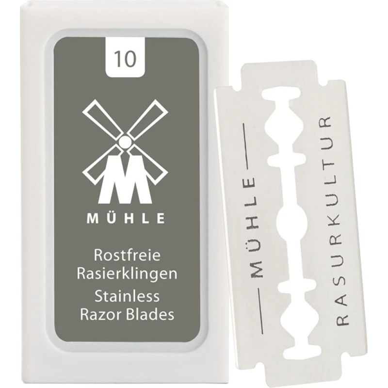 MÜHLE Rasierklingen K1, 10 Stück, rostfreier Stahl