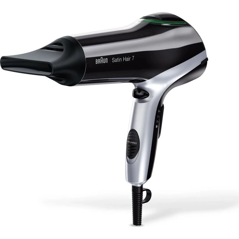 Braun Satin Hair 7 HD710 Haartrockner 2200 W (Schwarz/Silber)