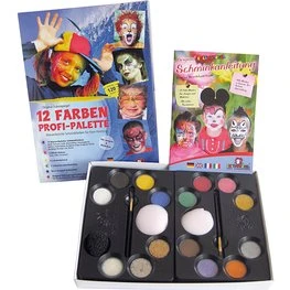 Eulenspiegel Aqua Profi-Schminkpalette 12 Farben