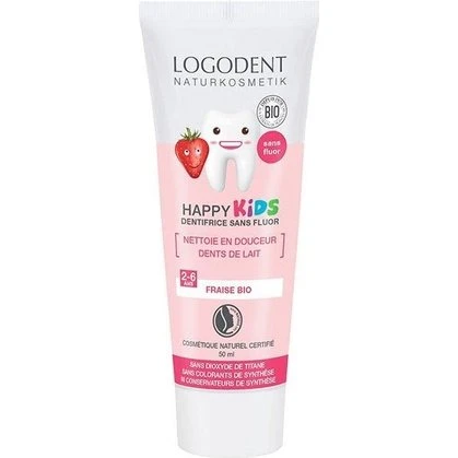 Logona Erdbeer Kinderzahnpasta ohne Fluorid 50 ml