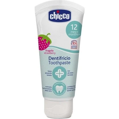 Chicco Zahnpasta Erdbeere 50ml mit Fluorid 1-5 Jahre