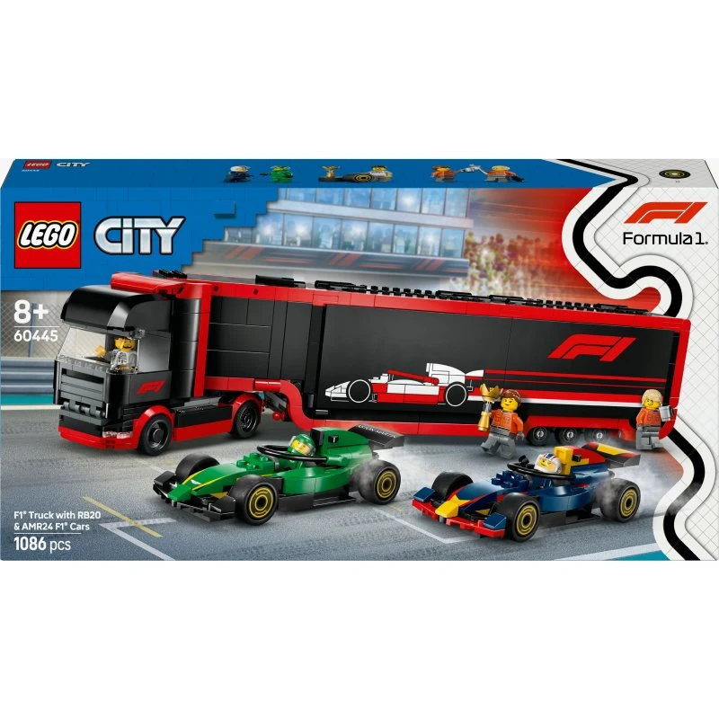 LEGO City 60445 F1 Transporter mit RB20 & AMR24 Rennautos