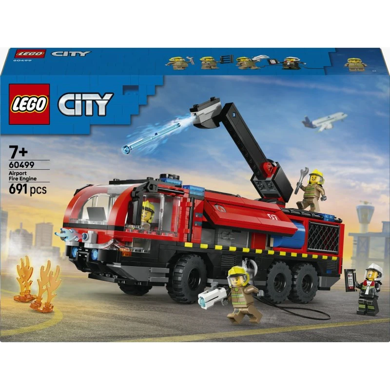 LEGO City 60499 Flughafenlöschfahrzeug - Feuerwehr Set für Kinder
