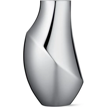 Georg Jensen Flora Vase, mittelgroß, Edelstahl